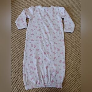 0-3mo Pink and White Baby Sleep Gown